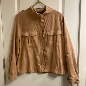 Brand new, light pink faux suede jacket.